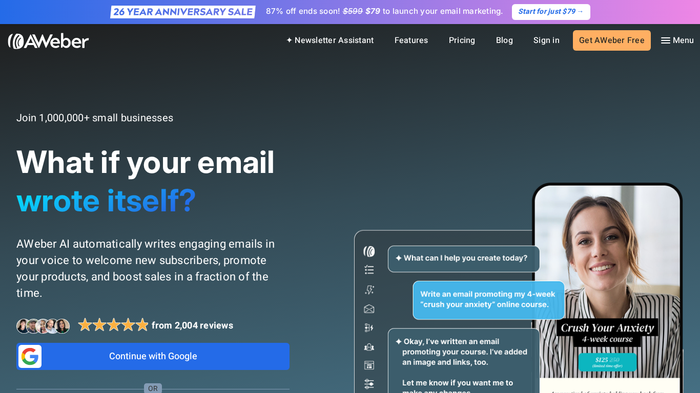 Programma di affiliazione AWeber