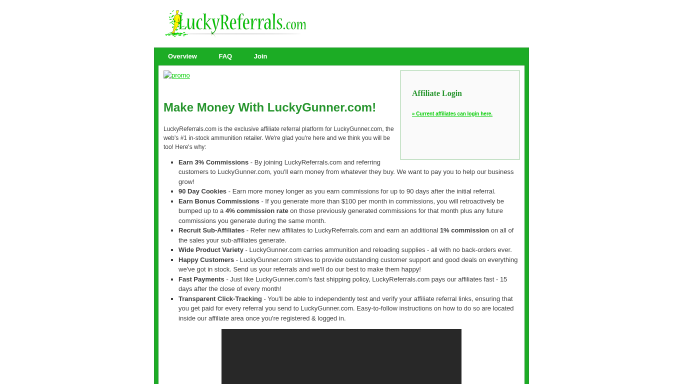 Programma affiliati LuckyReferrals
