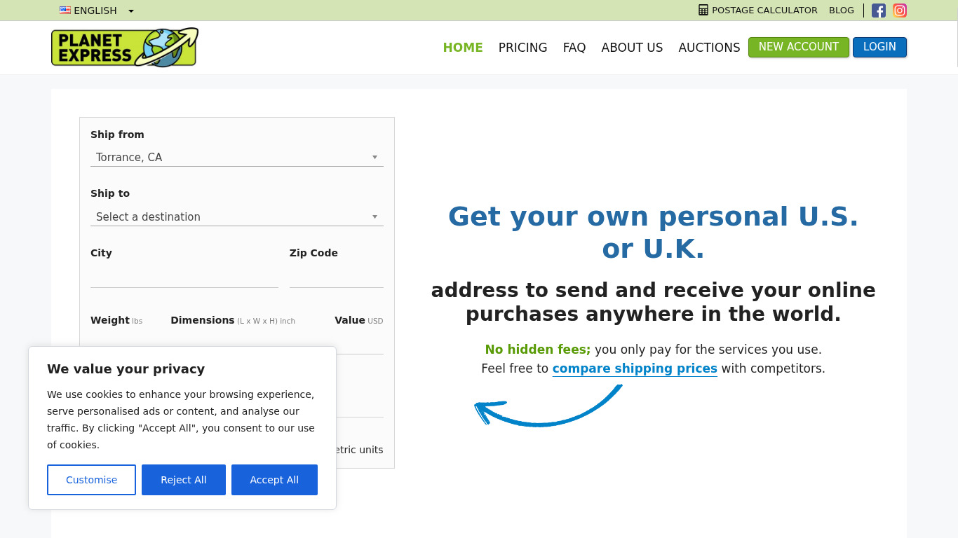 Programma di affiliazione Planet Express