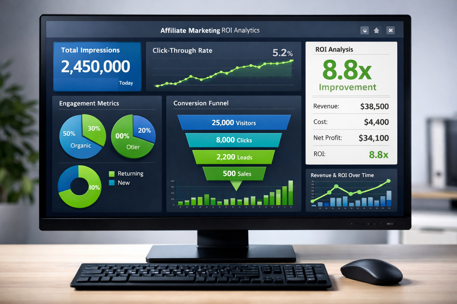 Dashboard di analisi per misurare il ROI degli annunci native