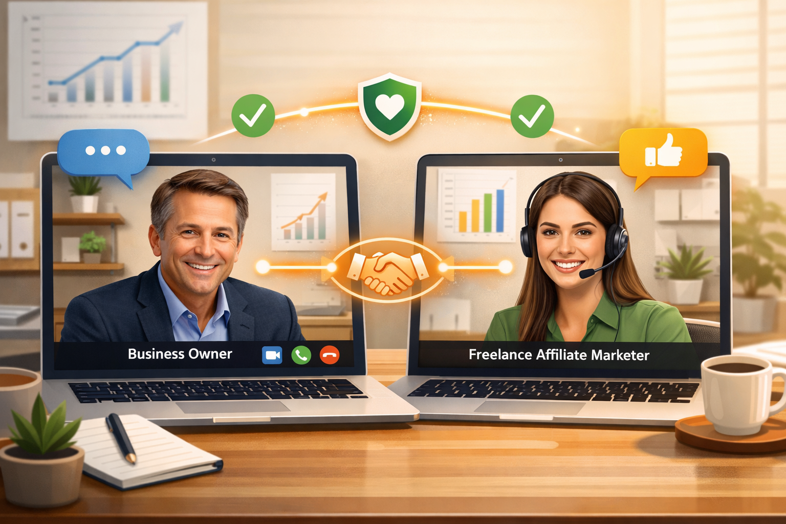 Direct one-on-one communication between business owner and freelance affiliate marketer