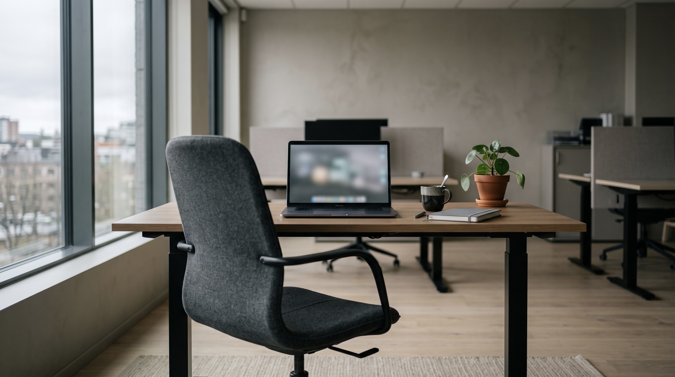 An empty desk representing a stalled, unattended affiliate program