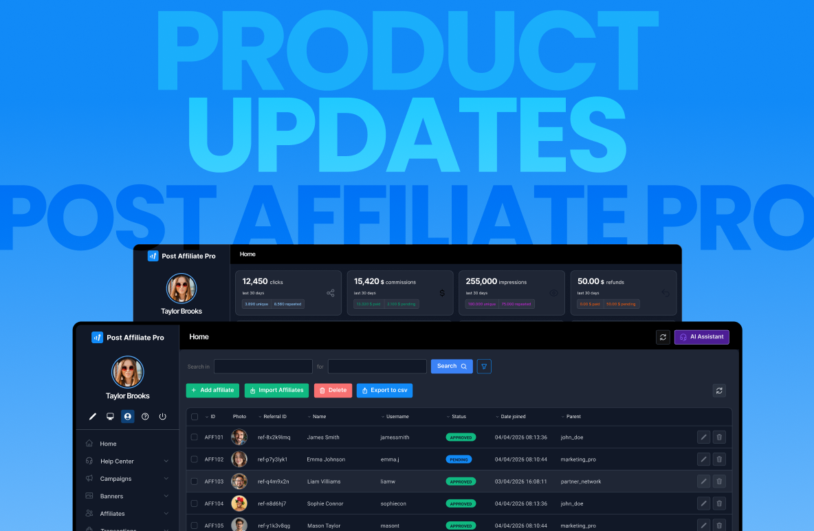 Aggiornamenti dei Prodotti Post Affiliate Pro: Q1 2026