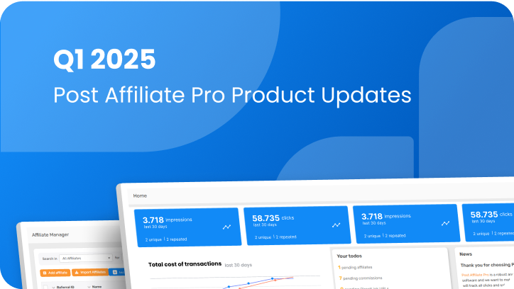 Aggiornamenti di prodotto Post Affiliate Pro: Q1 2025