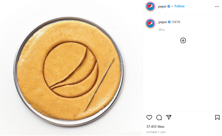 Post instagram di Pepsi - se sai, sai