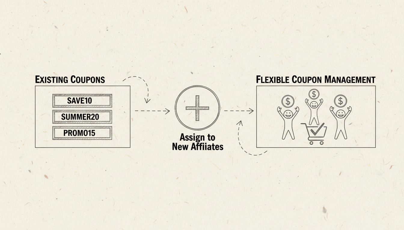 Miglioramenti nella Gestione dei Coupon: Assegna Coupon Esistenti a Nuovi Affiliati