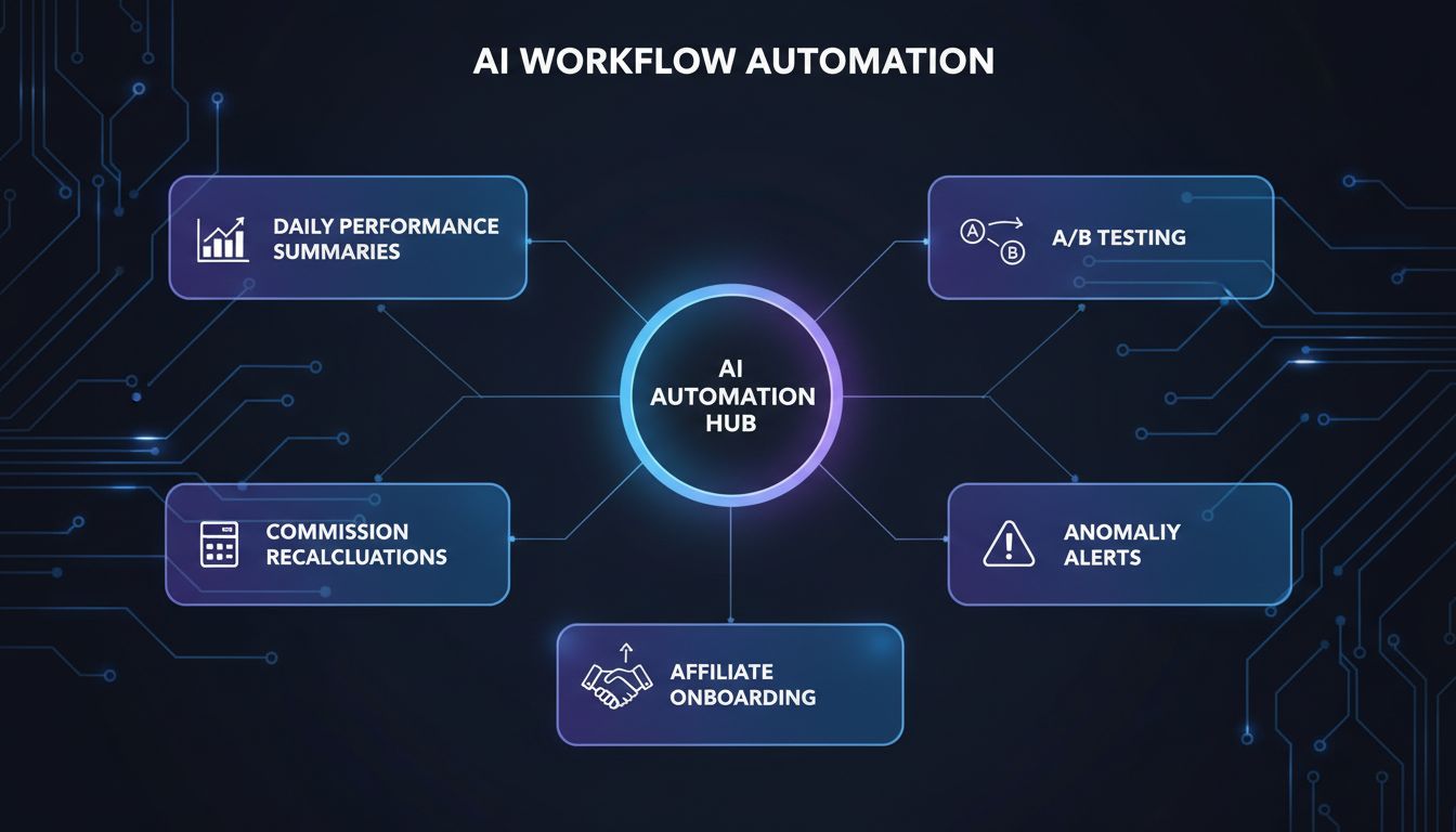 Diagramma dei componenti e processi dell'automazione dei flussi di lavoro IA