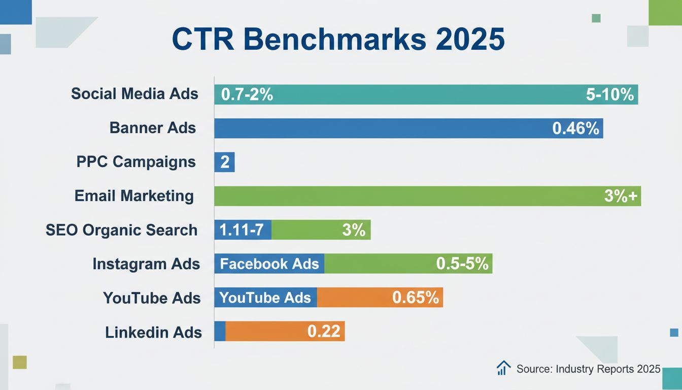 Benchmark CTR 2025 nei diversi canali di digital marketing