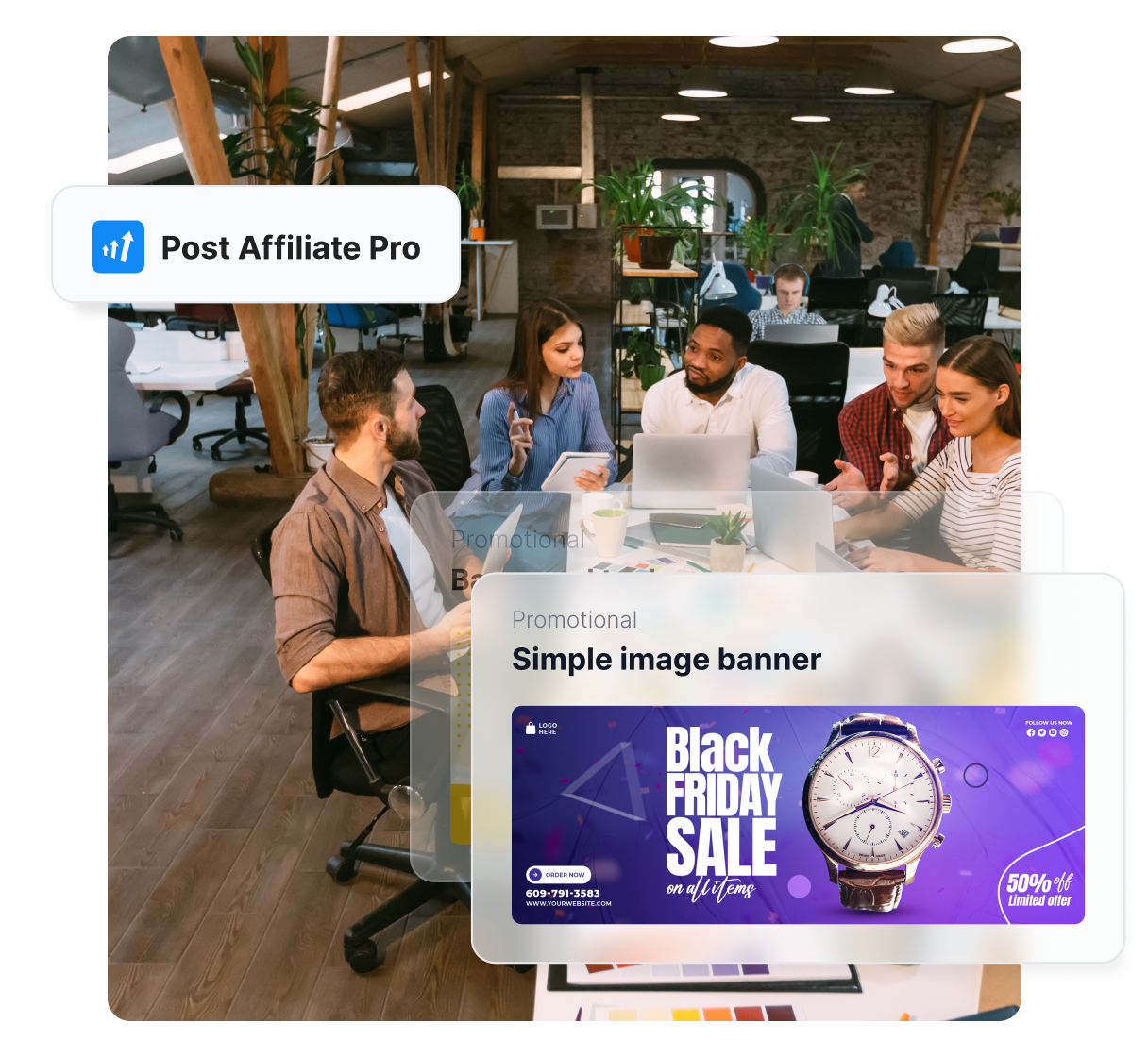 Gestore banner in Post Affiliate Pro.