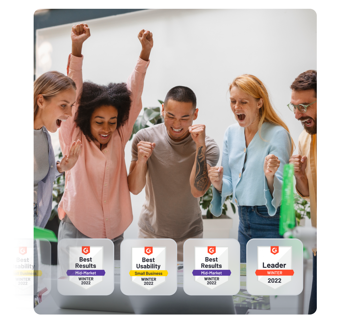 Una vetrina dei nostri premi 2025 da G2.