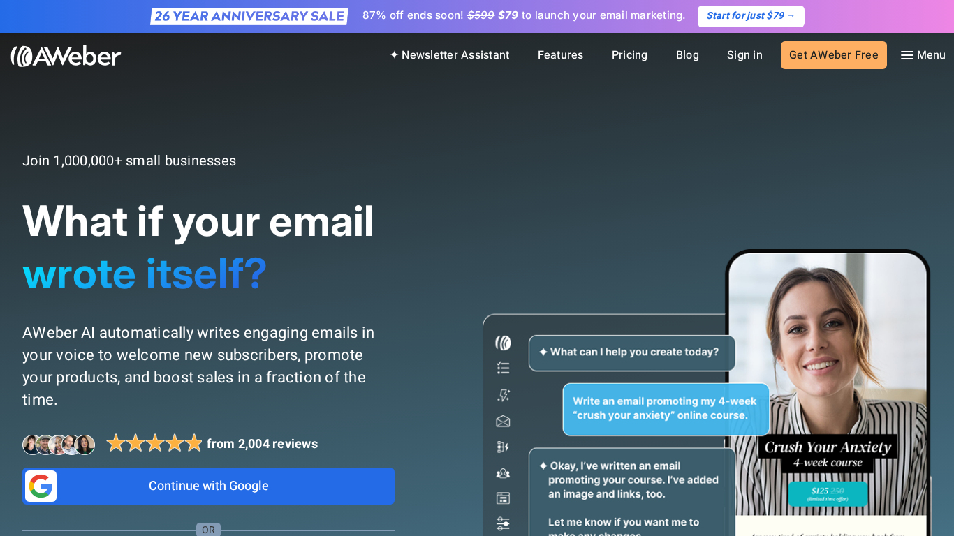 Programma di affiliazione AWeber