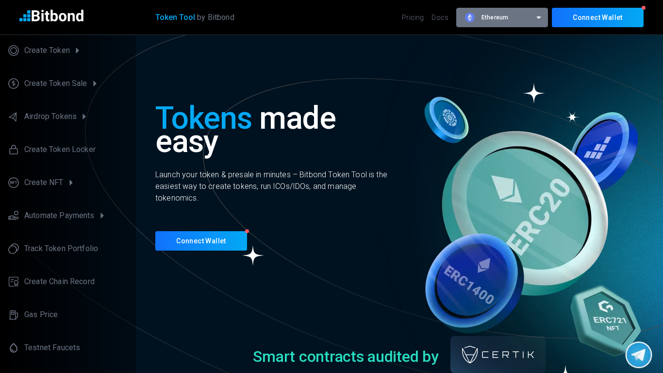 Programma di affiliazione Bitbond Token Tool