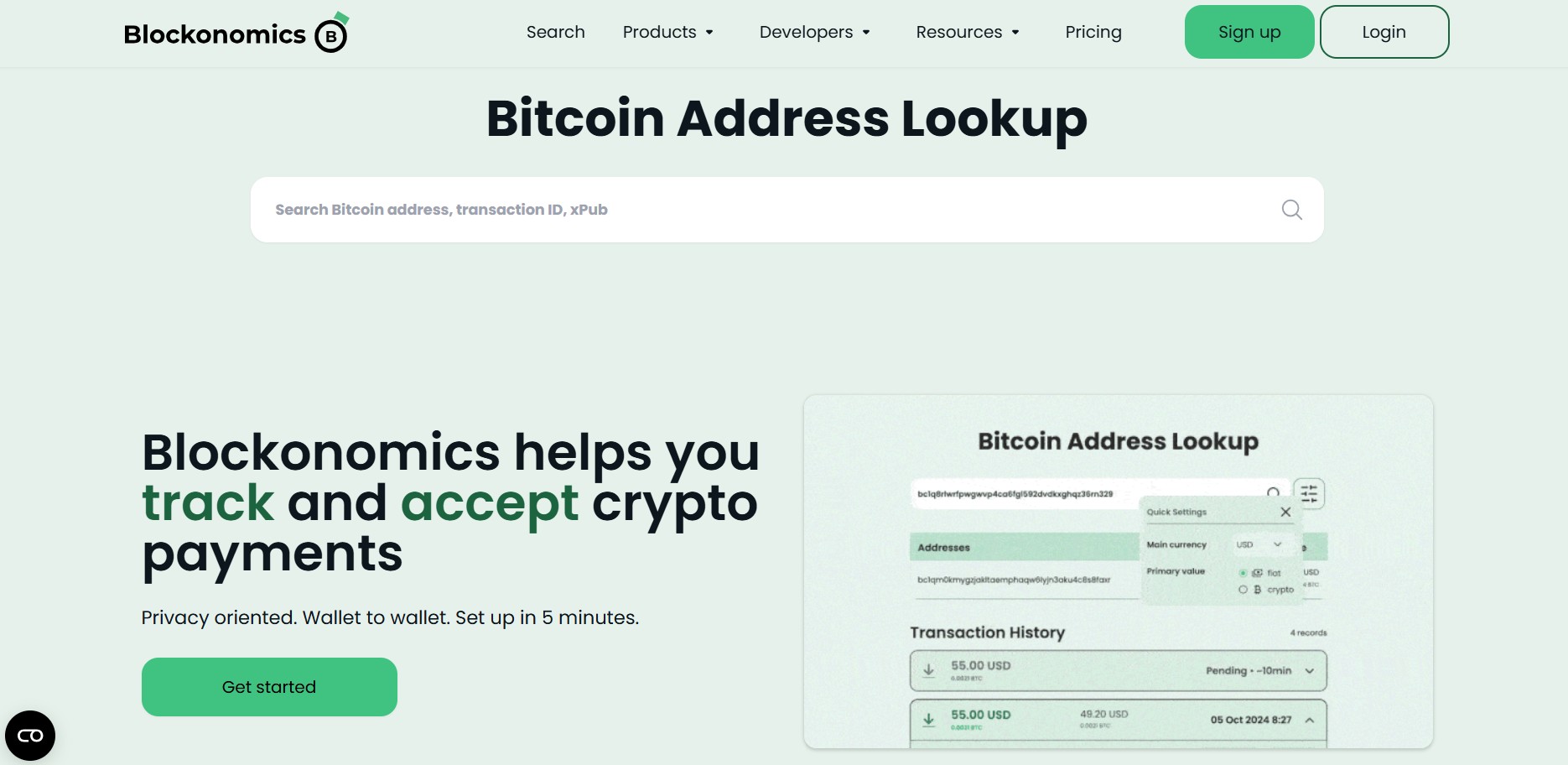 Programma di affiliazione Blockonomics