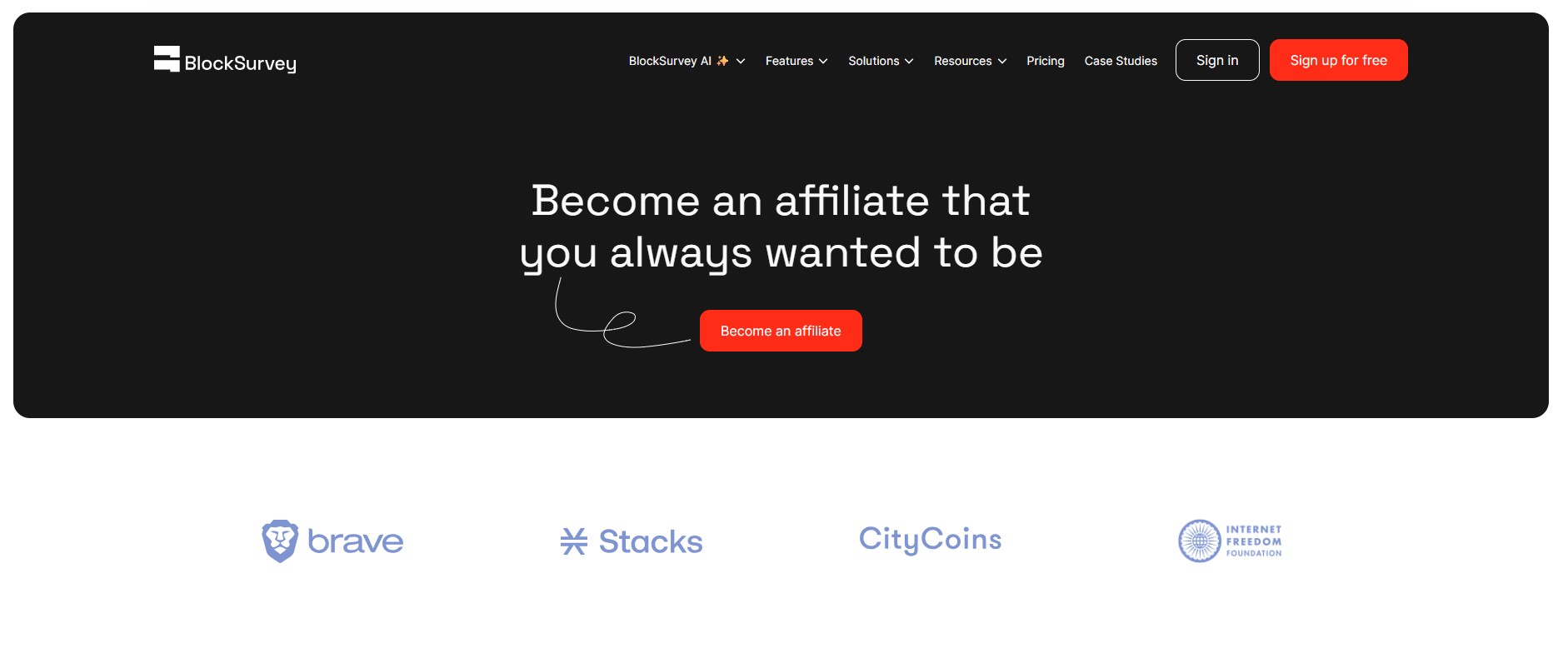 Programma di affiliazione BlockSurvey