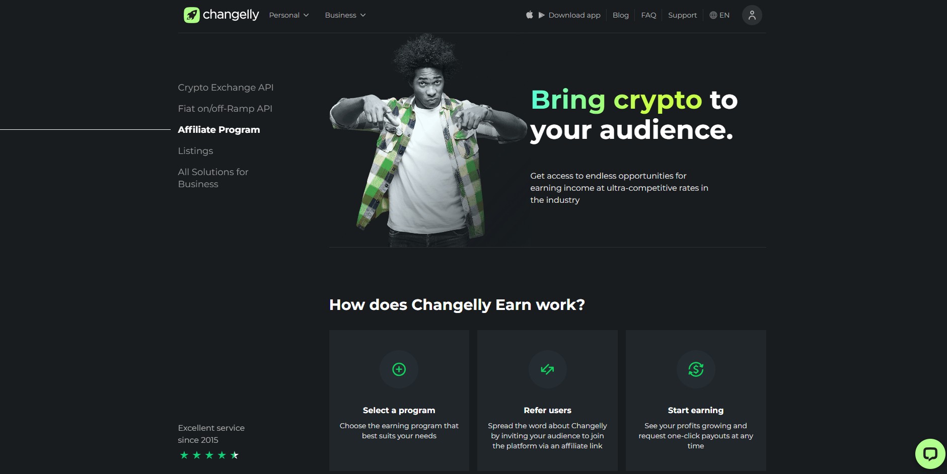 Programma di Affiliazione Changelly