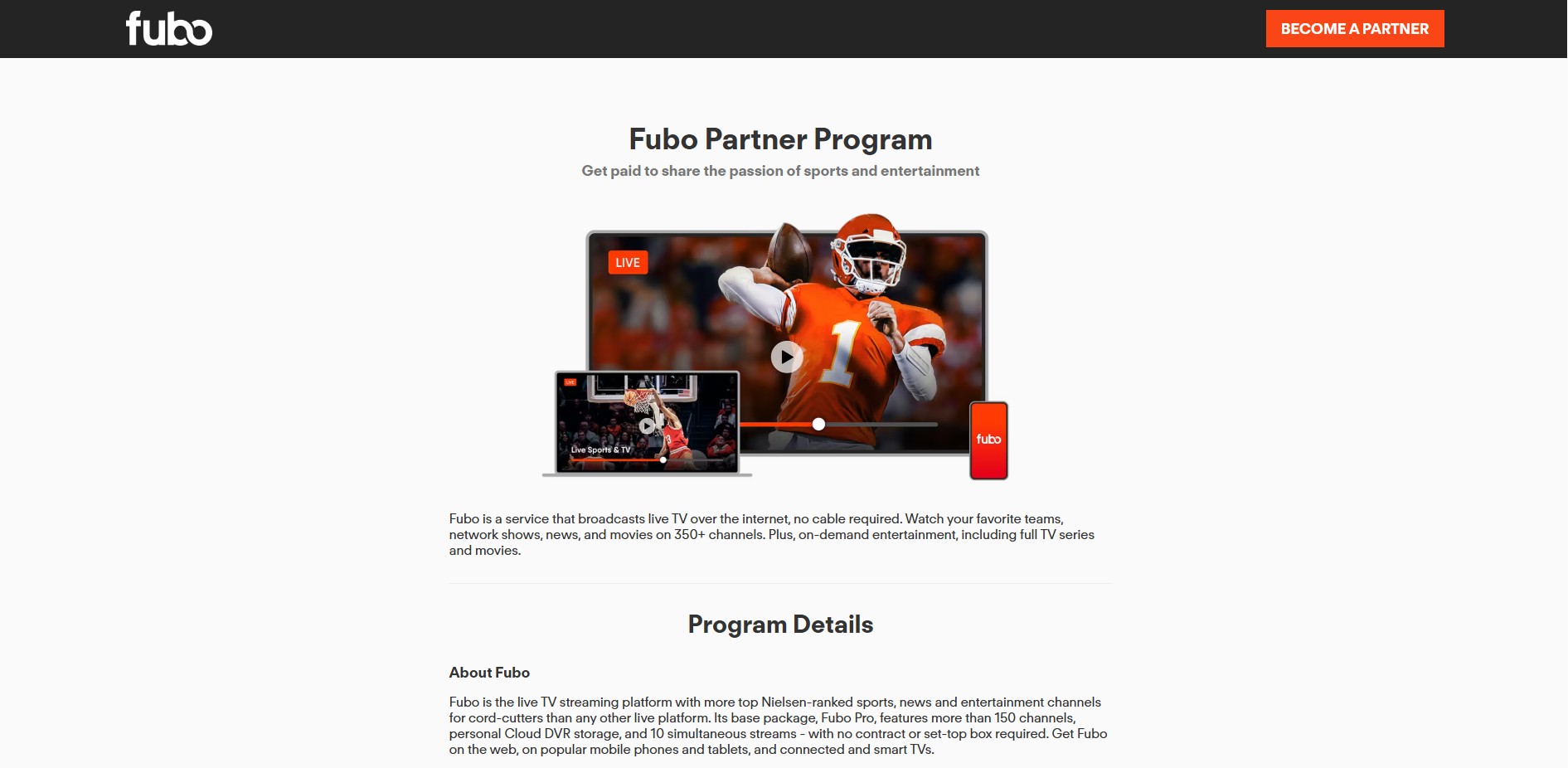 Programma di affiliazione fuboTV