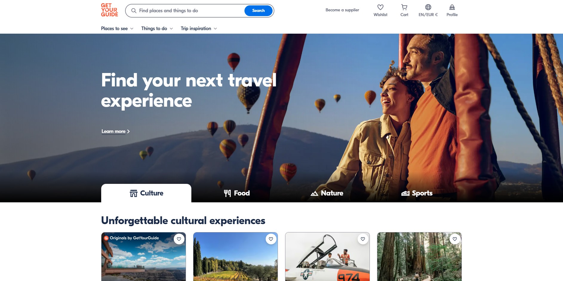 Programma di affiliazione GetYourGuide