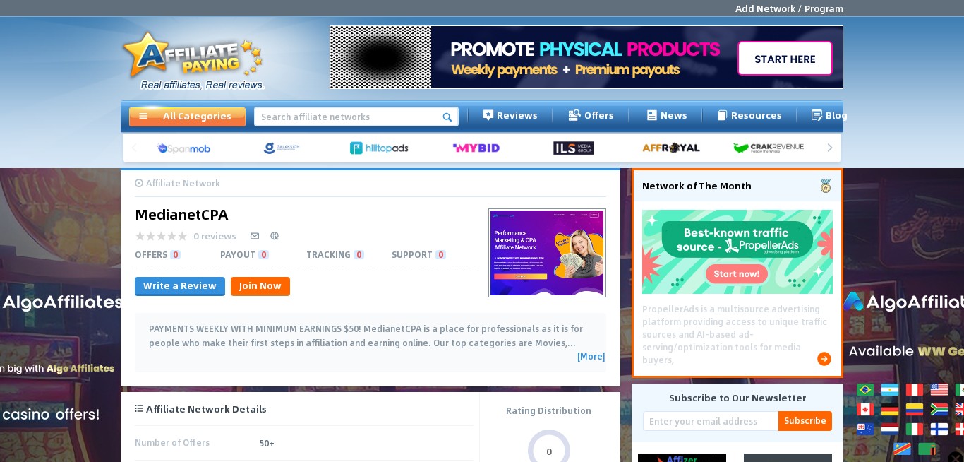 Programma di Affiliazione MedianetCPA