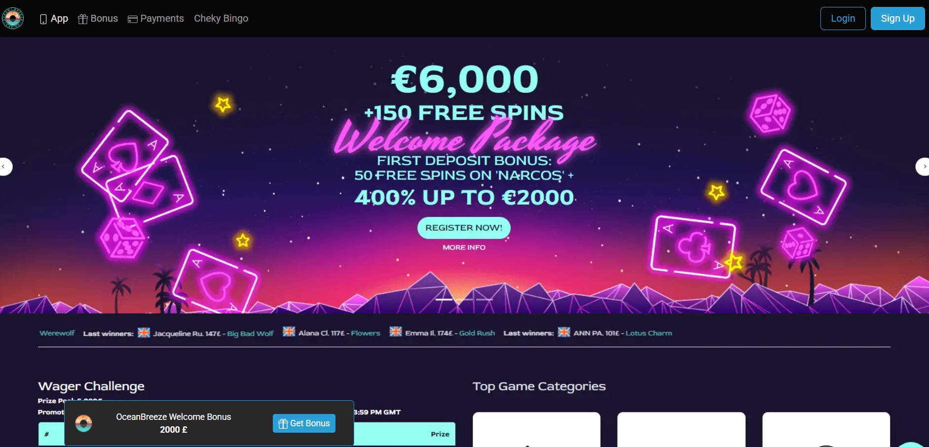 Programma di Affiliazione OceanBreeze Casino