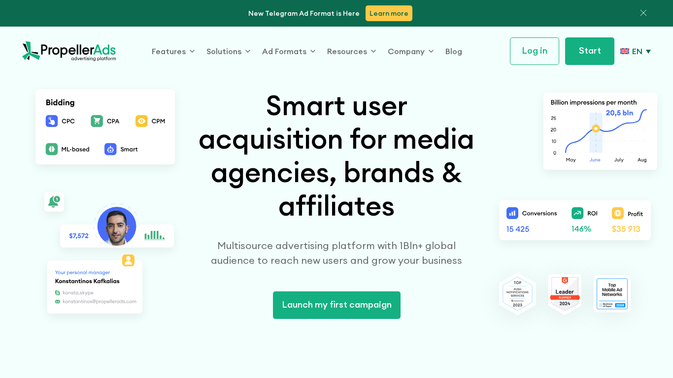 Programma di affiliazione PropellerAds