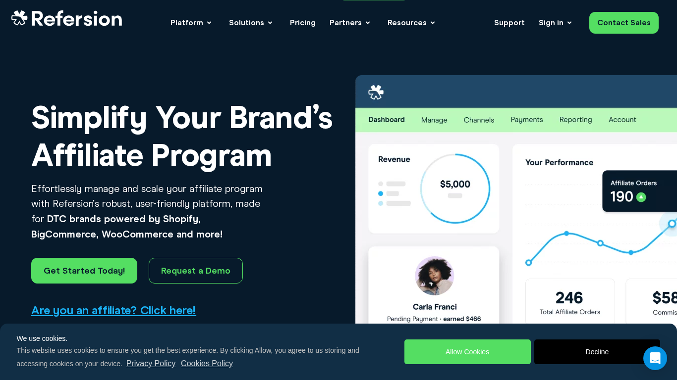 Programma di Affiliazione Refersion Marketplace