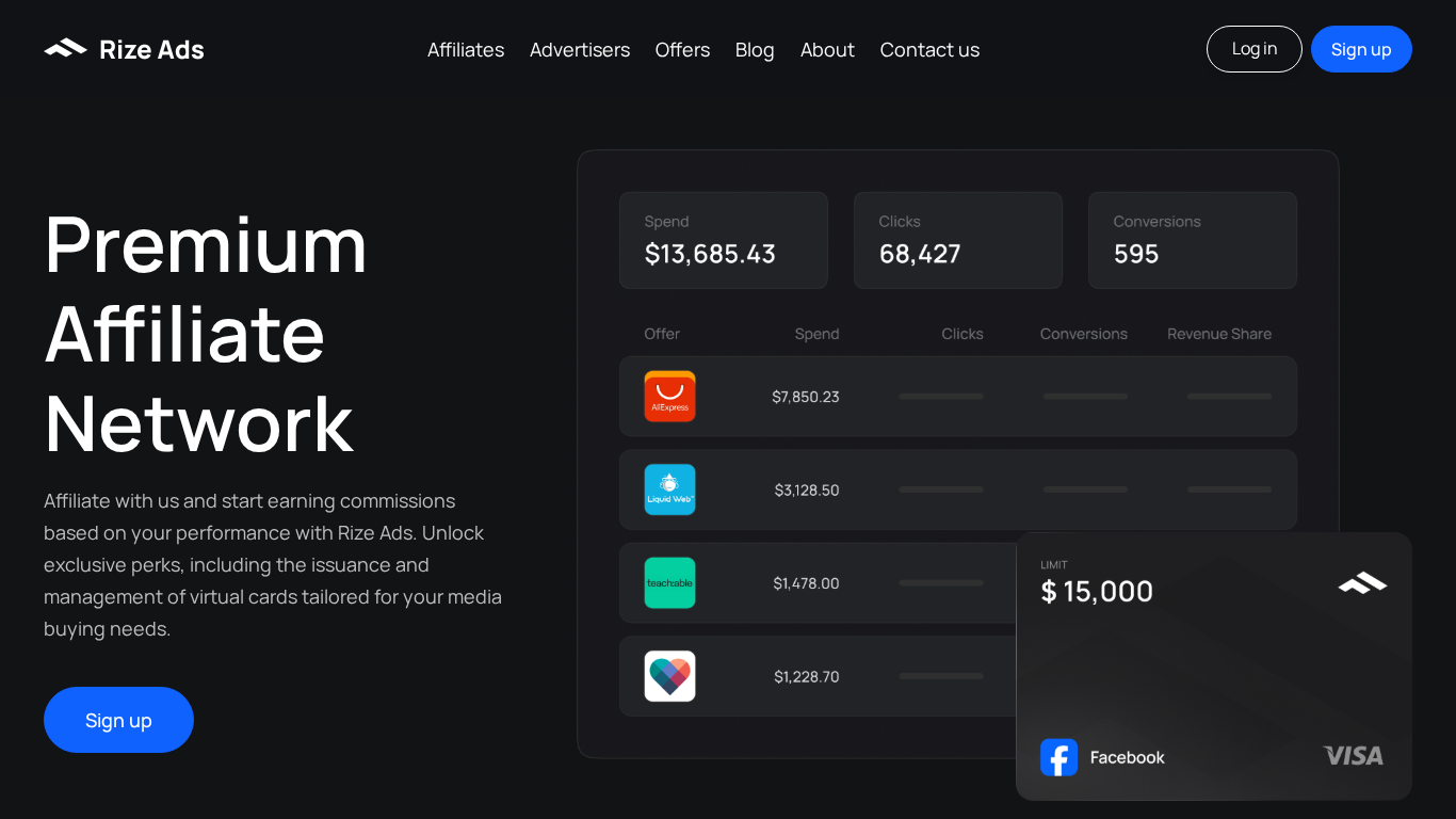 Programma di affiliazione Rize Ads