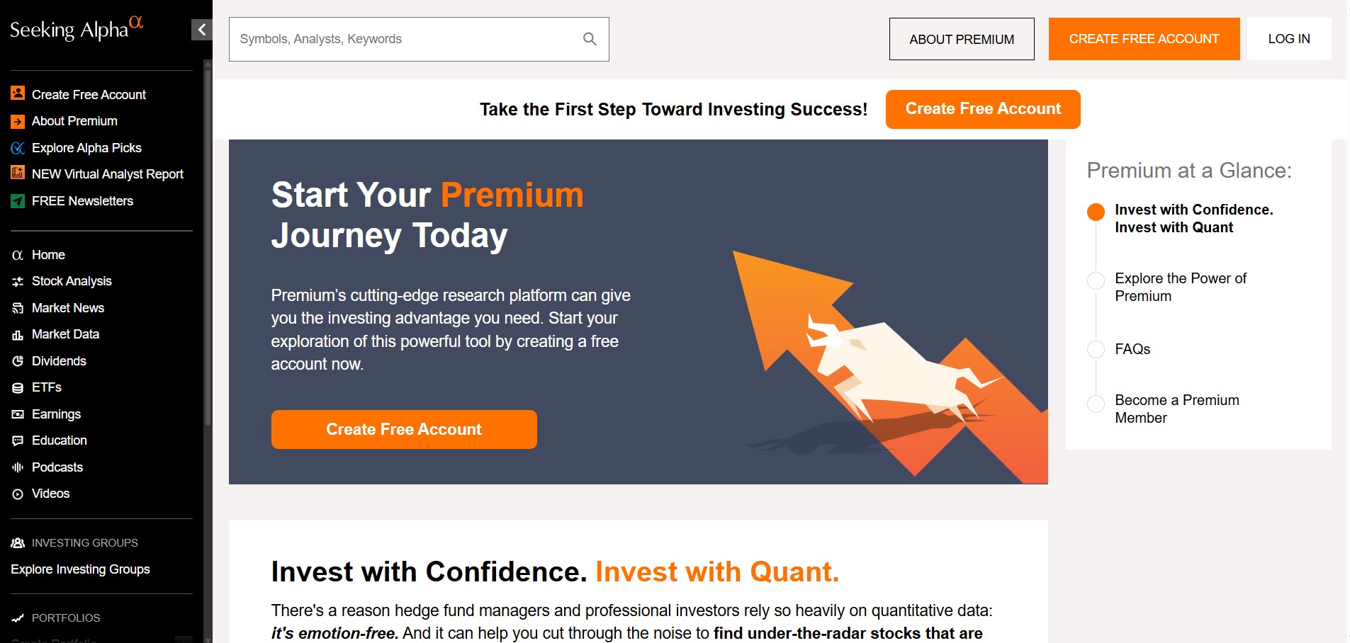 Programma di affiliazione Seeking Alpha