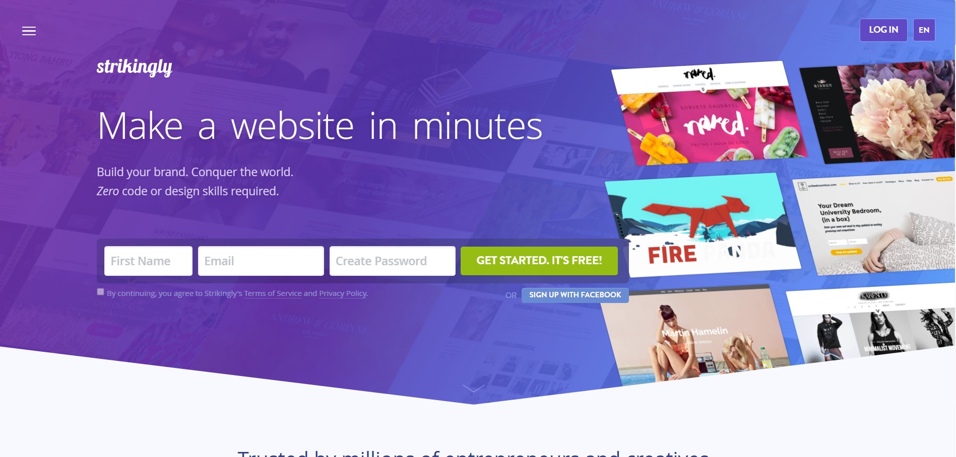 Programma di affiliazione Strikingly