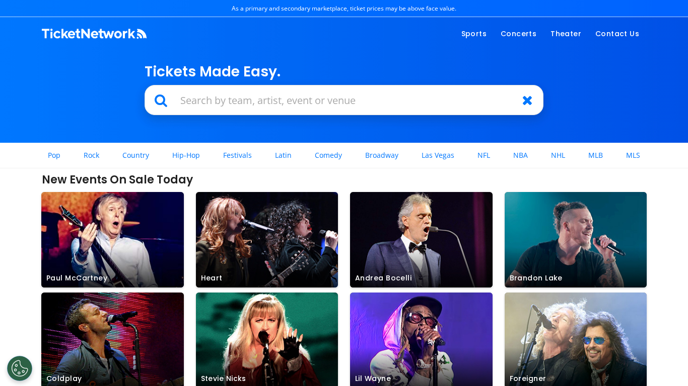 Programma di affiliazione TicketNetwork