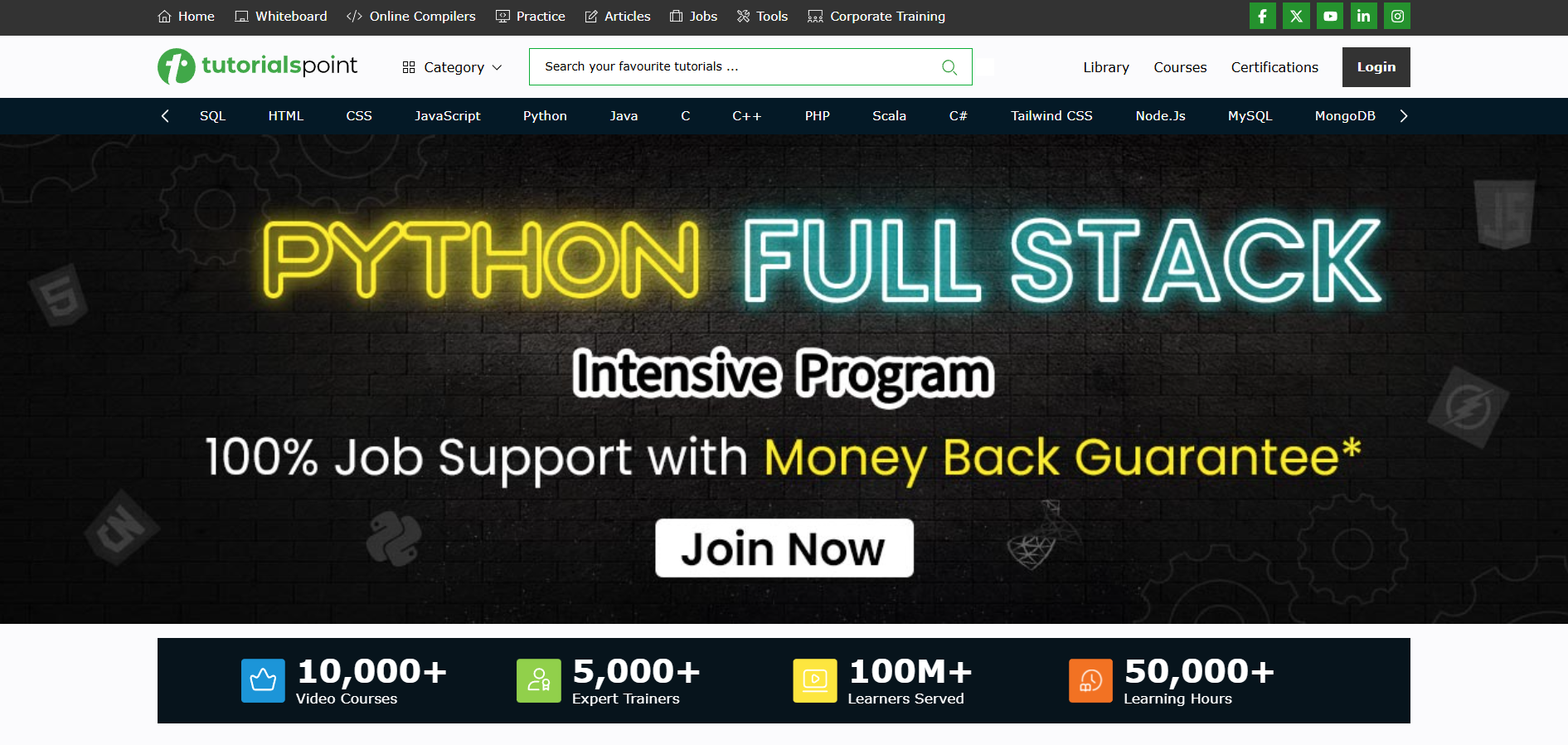 Programma di affiliazione Tutorials Point