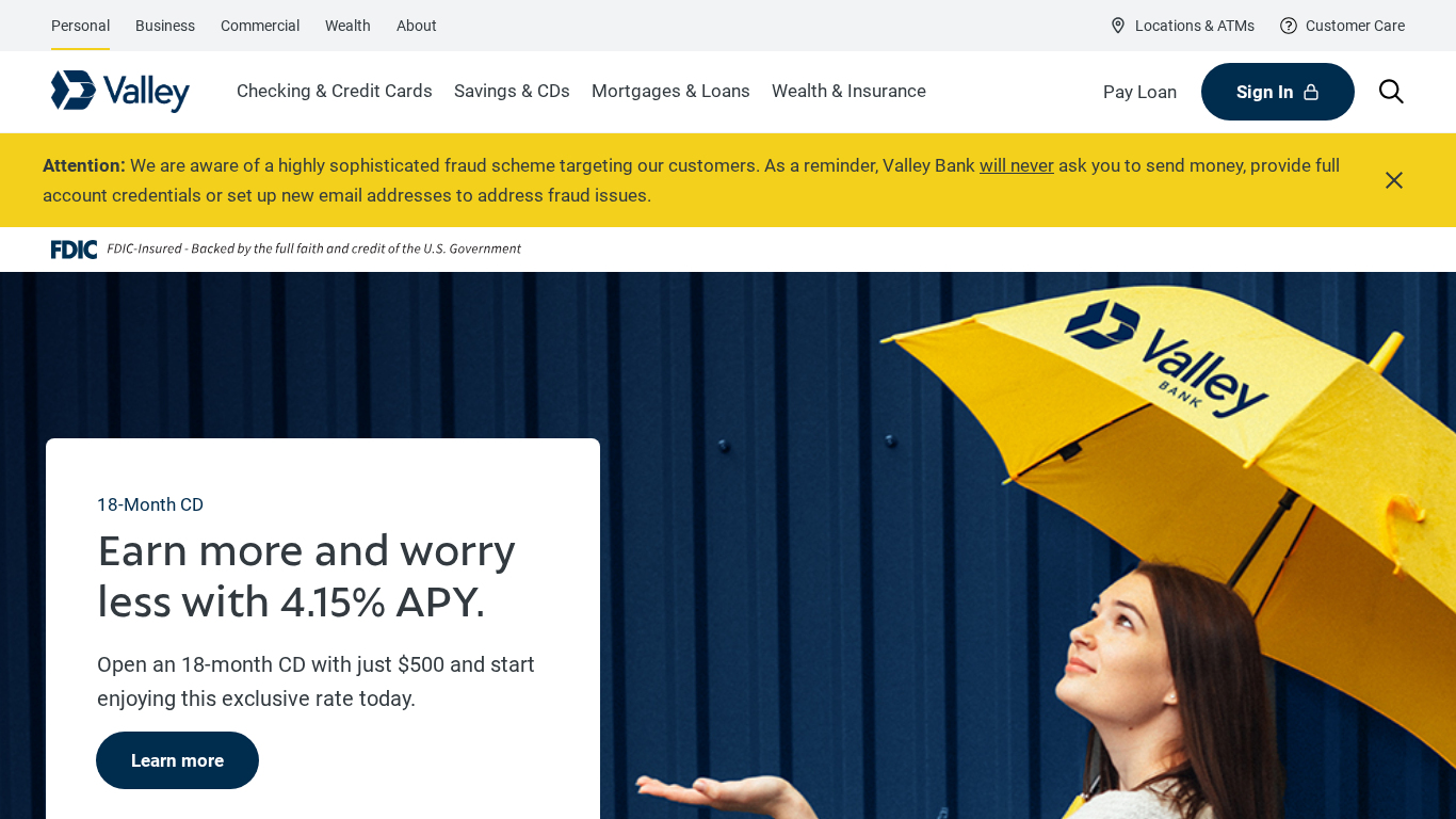 Programma di affiliazione Valley Bank