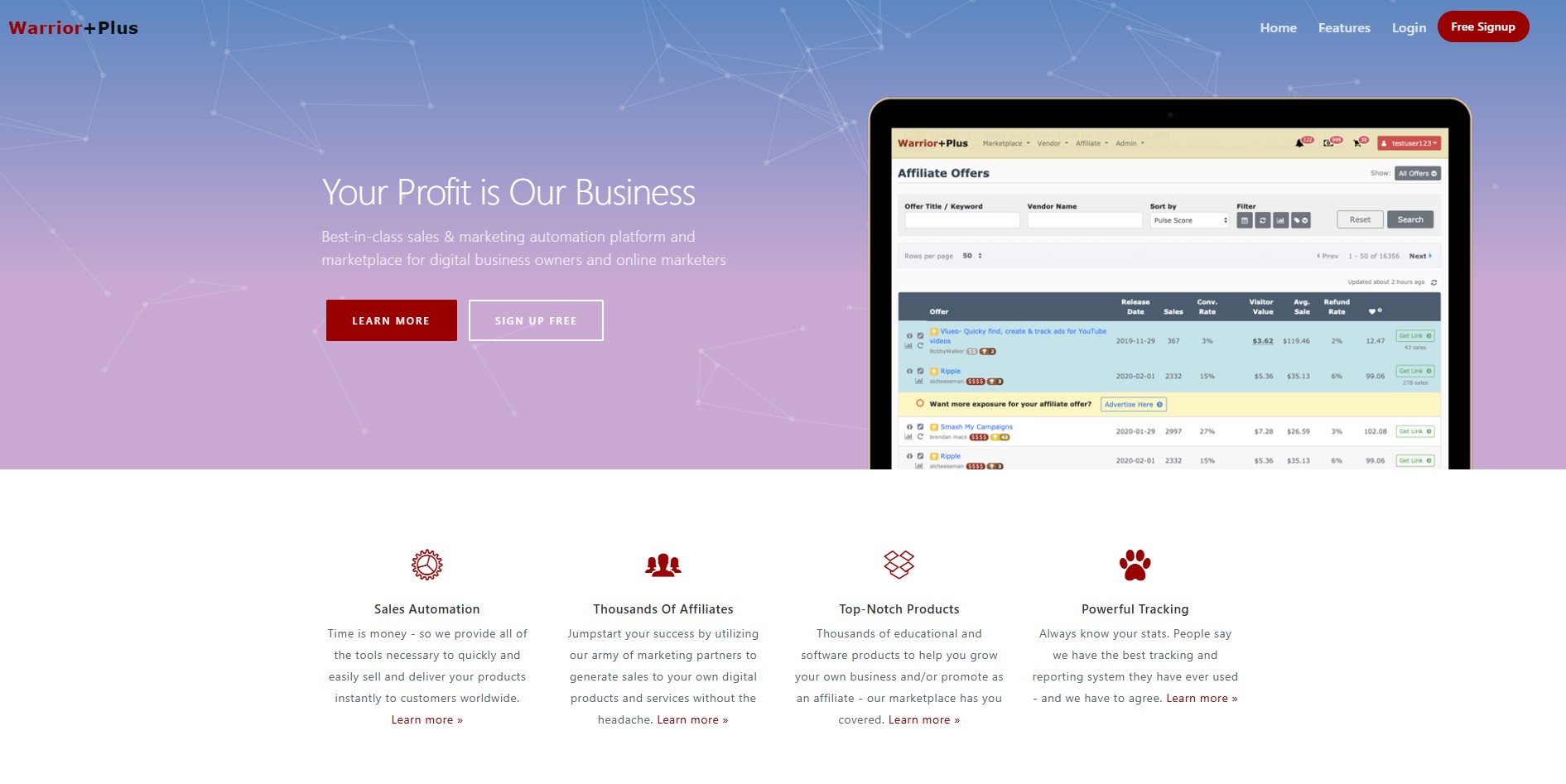 Programma di affiliazione WarriorPlus