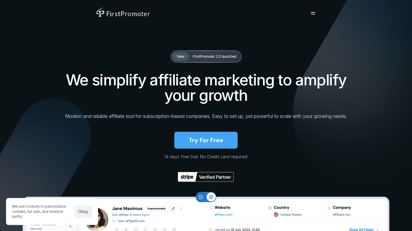 Piattaforma di gestione affiliati FirstPromoter