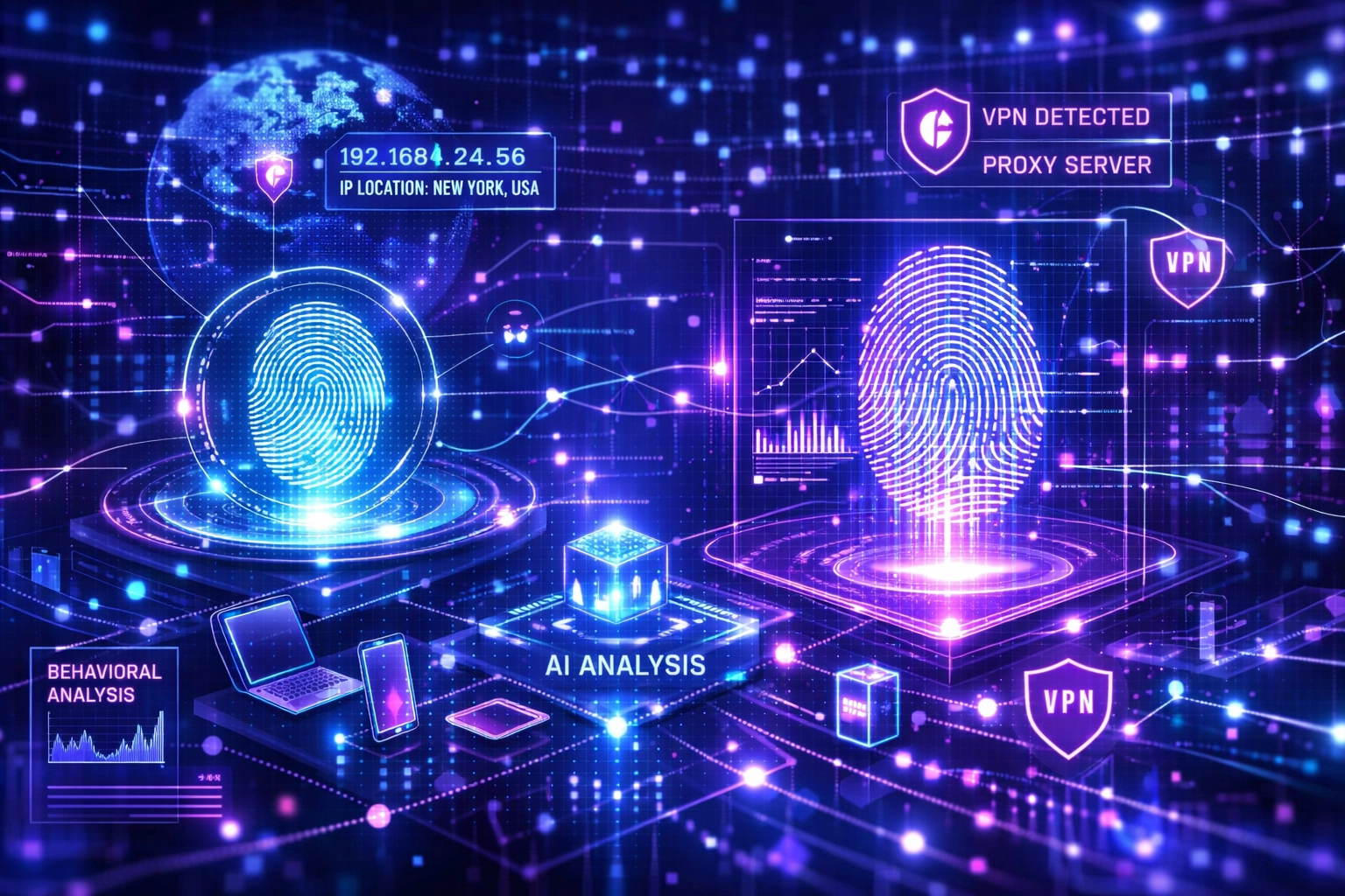 Visualizzazione di fingerprinting avanzato del dispositivo e rilevamento frodi alimentato da IA