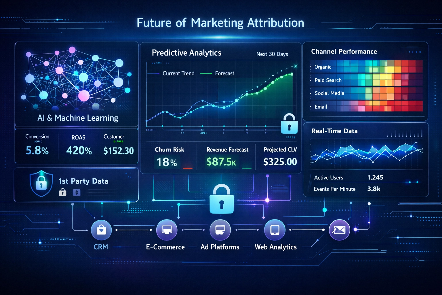 Futuro dell'attribuzione marketing con dashboard analytics AI-powered