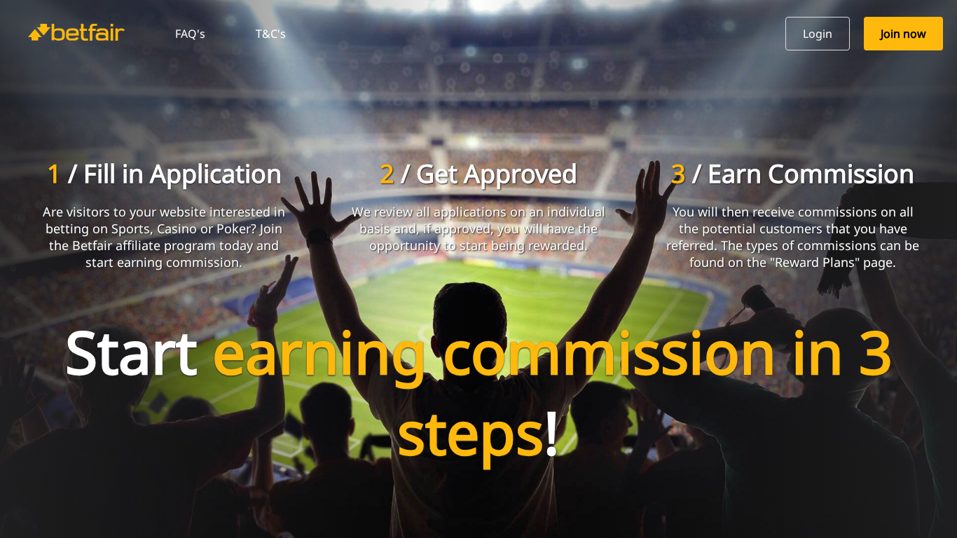 Sito programma affiliati Betfair Partners