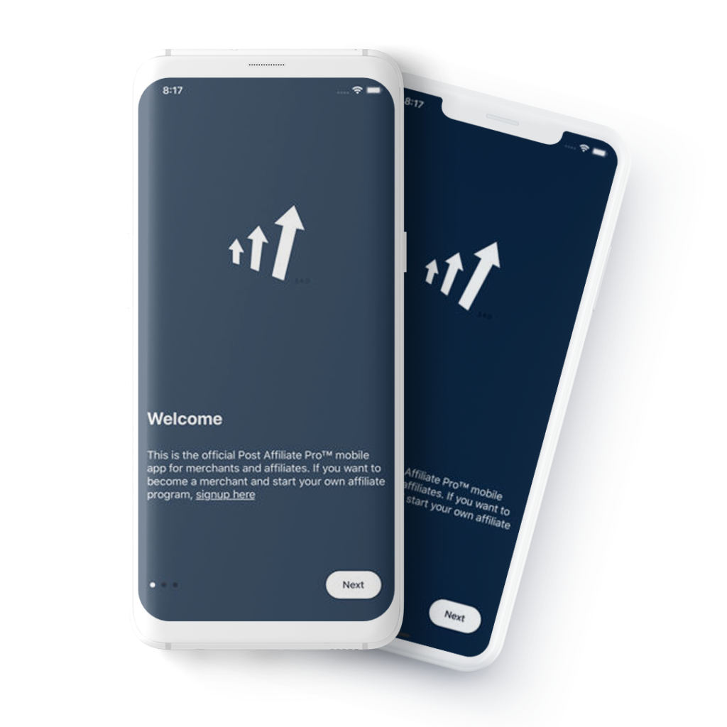 Post Affiliate Pro mobile apps mockup
