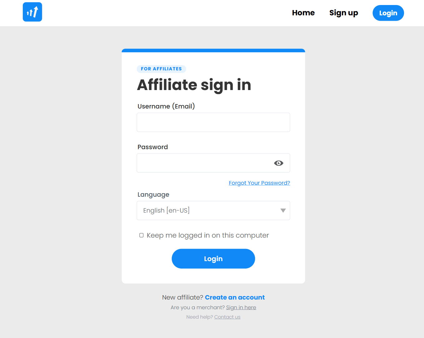 Schermata di accesso affiliato rinnovata di Post Affiliate Pro