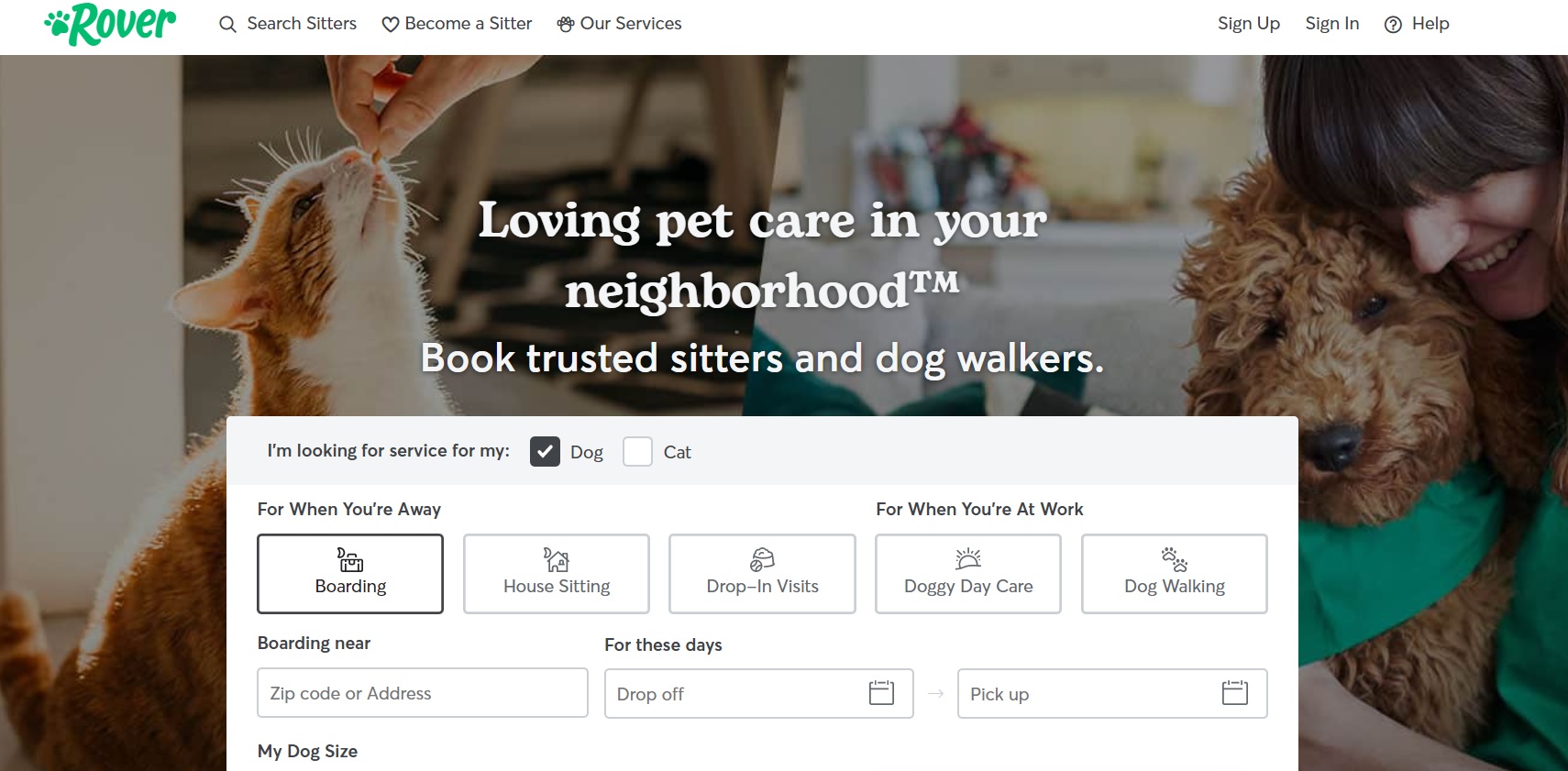 Rover website screenshot