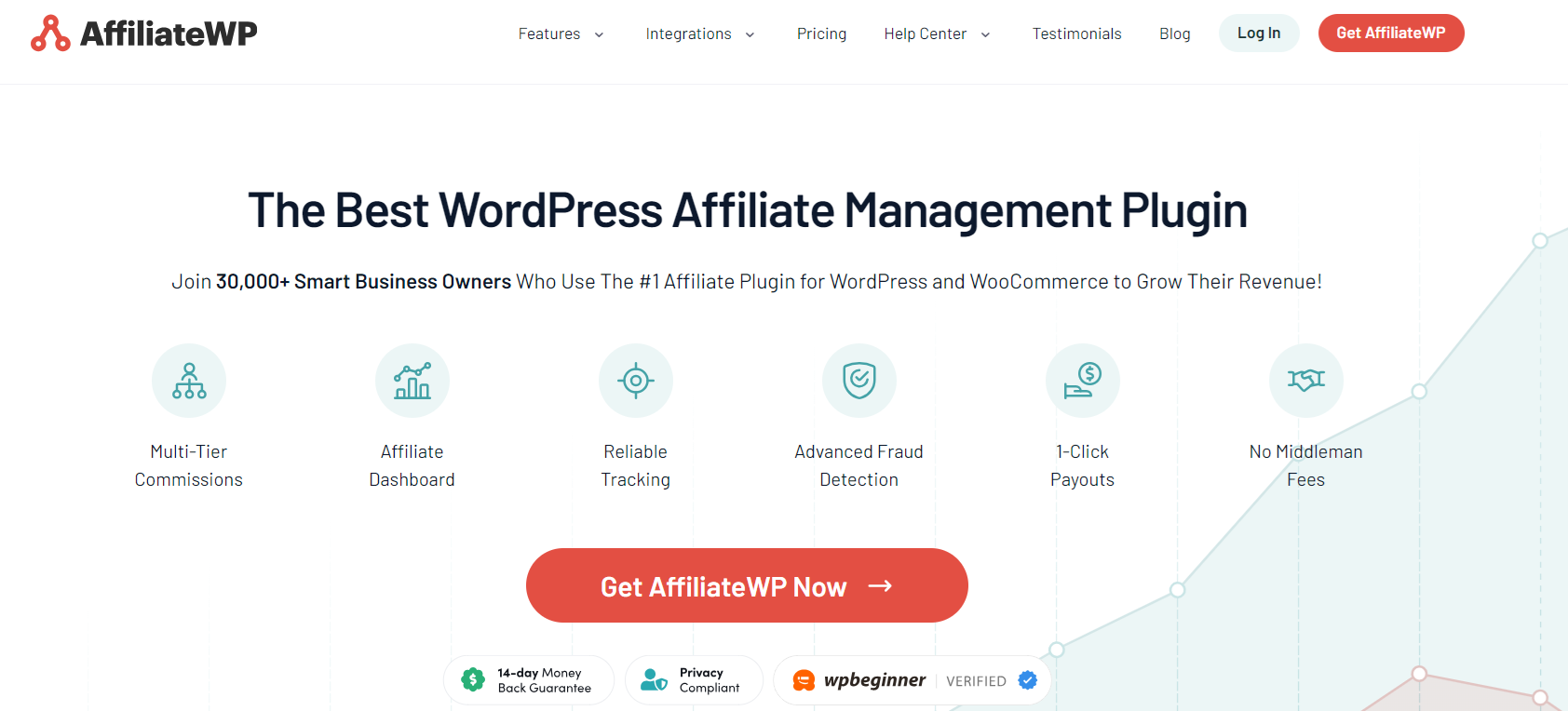 AffiliateWP homepage