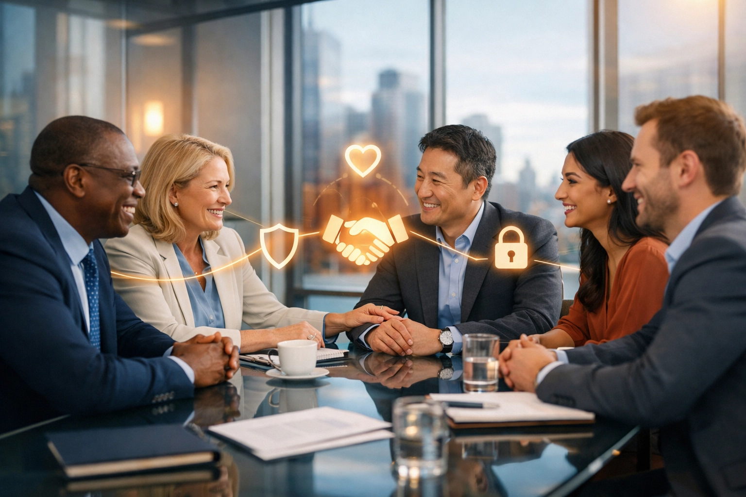 Professionisti B2B che costruiscono connessioni emotive attraverso conversazioni d'affari significative