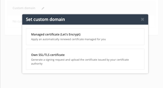 Dialogo Post Affiliate Pro Imposta dominio personalizzato con opzione certificato Let's Encrypt