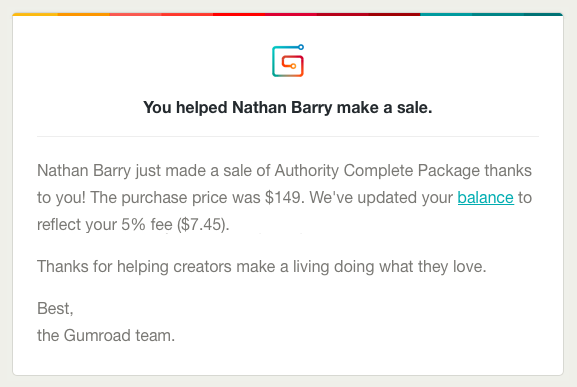 Pop up message displaying a situation when person won a prize
