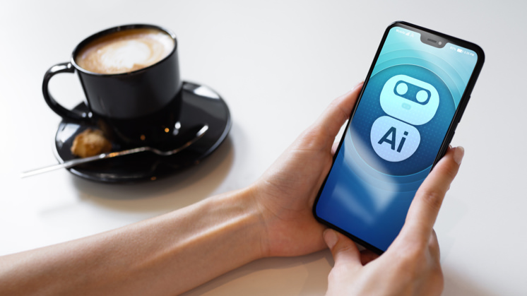 Chatbot AI su smartphone