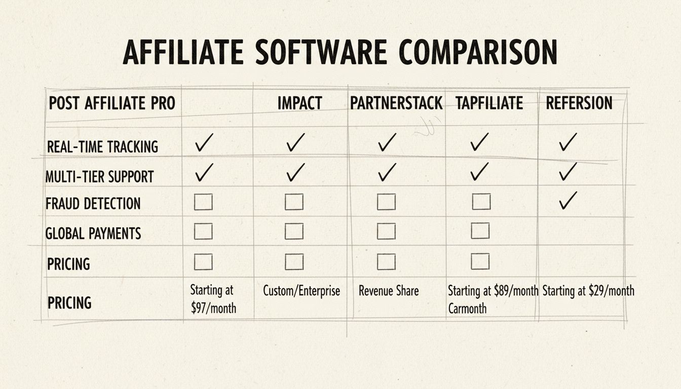 Confronto tra i migliori software di affiliazione Q4 2025: Post Affiliate Pro vs Impact vs PartnerStack