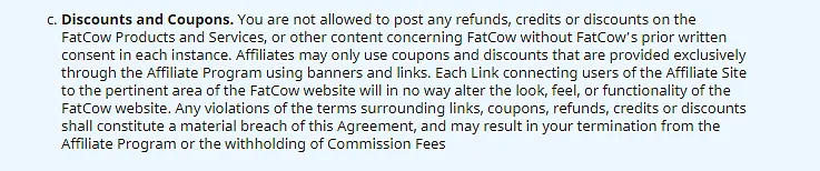 Conditions - discounts and coupons