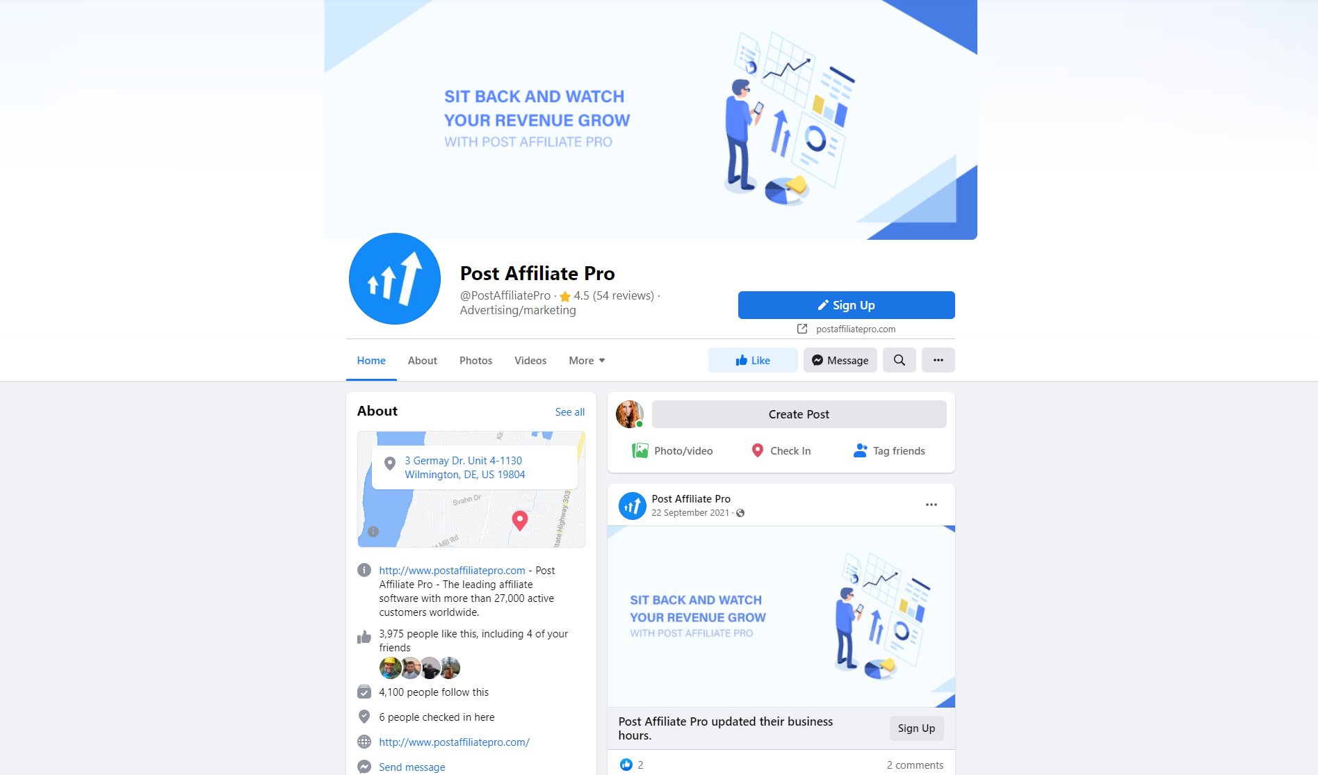 Post Affiliate Pro facebook page