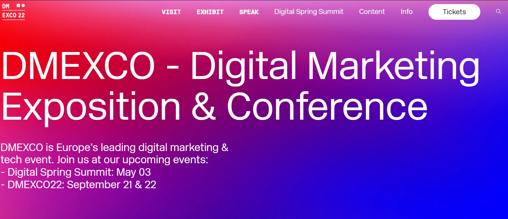 DMEXCO homepage