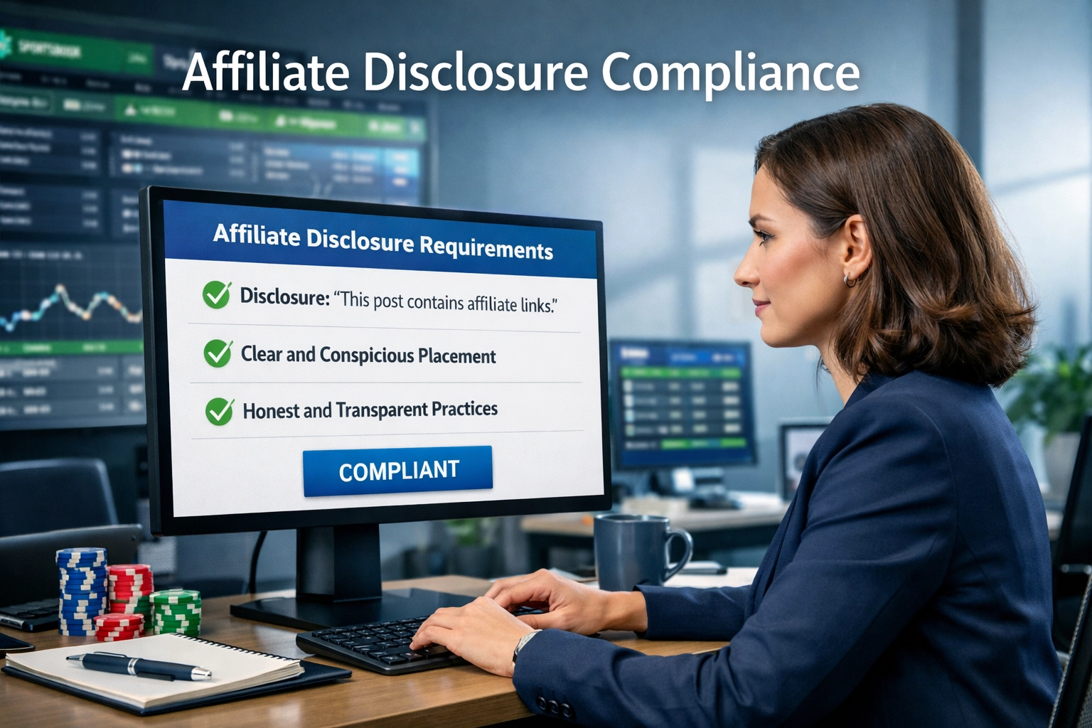Professional compliance and transparency concept for affiliate marketing