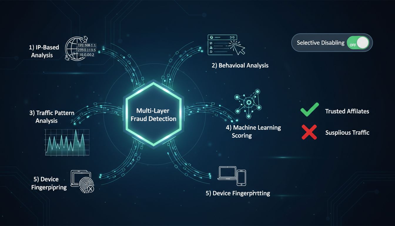 Sistema multilivello di protezione contro le frodi sui clic con controlli di disabilitazione selettiva